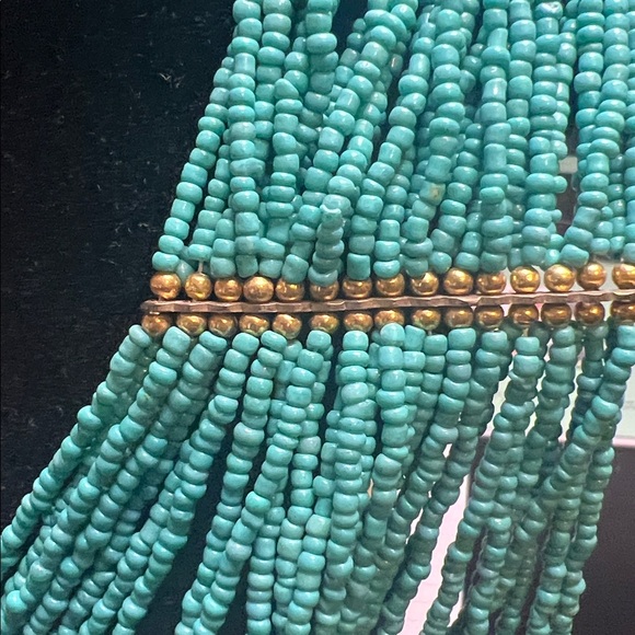Elegant Turquoise Beaded 30 strand Necklace - Picture 3 of 3
